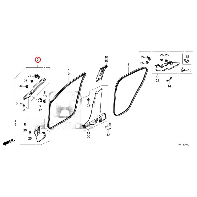 [NEW] JDM HONDA VEZEL e:HEV RV5 2025 Pillar Garnish GENUINE OEM - Image 7