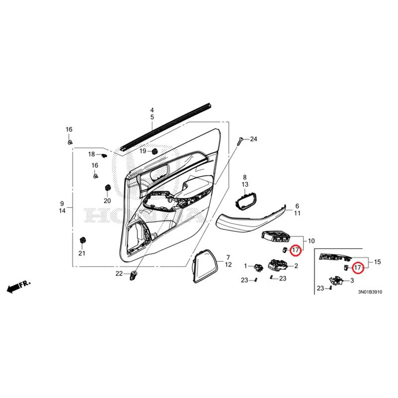 [NEW] JDM HONDA VEZEL e:HEV RV5 2025 Front Door Lining GENUINE OEM - Image 18