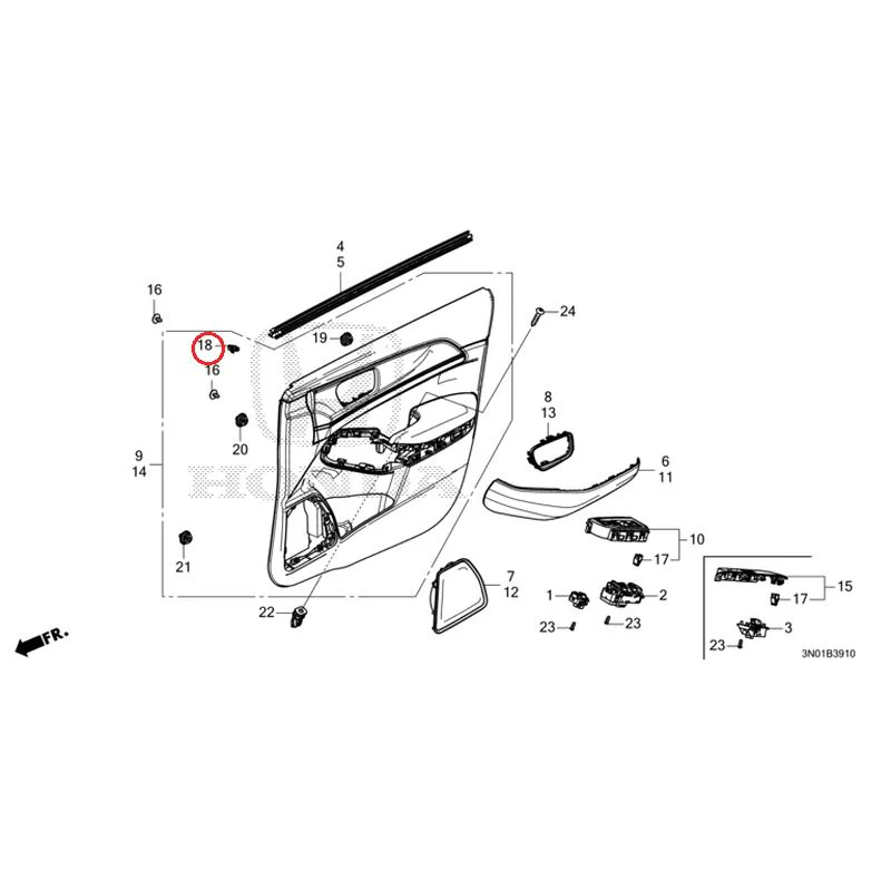 [NEW] JDM HONDA VEZEL e:HEV RV5 2025 Front Door Lining GENUINE OEM - Image 19