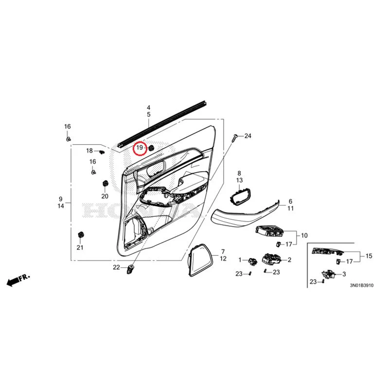 [NEW] JDM HONDA VEZEL e:HEV RV5 2025 Front Door Lining GENUINE OEM - Image 20