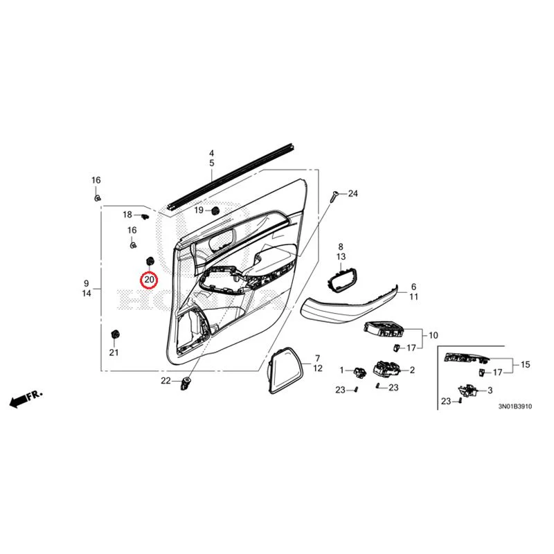 [NEW] JDM HONDA VEZEL e:HEV RV5 2025 Front Door Lining GENUINE OEM - Image 21