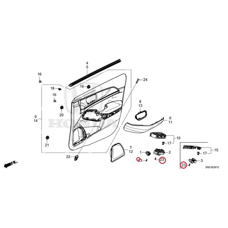 [NEW] JDM HONDA VEZEL e:HEV RV5 2025 Front Door Lining GENUINE OEM - Image 24