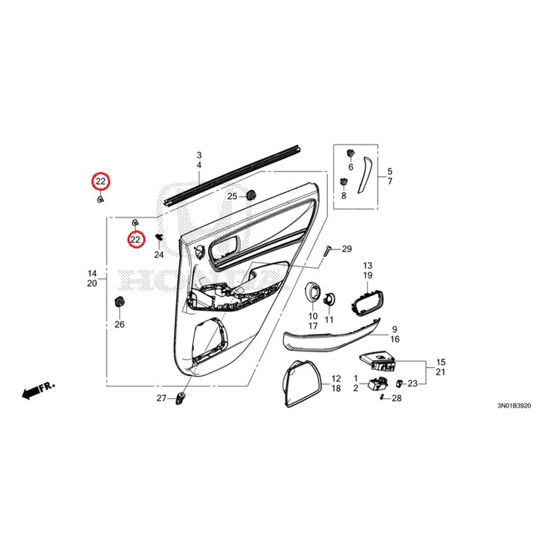 [NEW] JDM HONDA VEZEL e:HEV RV5 2025 Rear Door Lining GENUINE OEM - Image 20