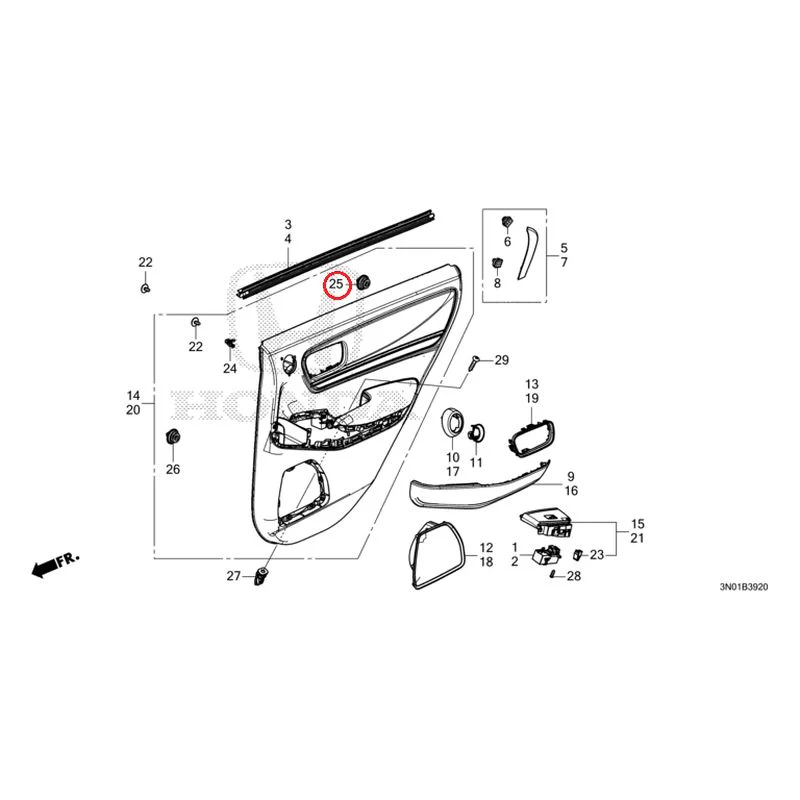 [NEW] JDM HONDA VEZEL e:HEV RV5 2025 Rear Door Lining GENUINE OEM - Image 23