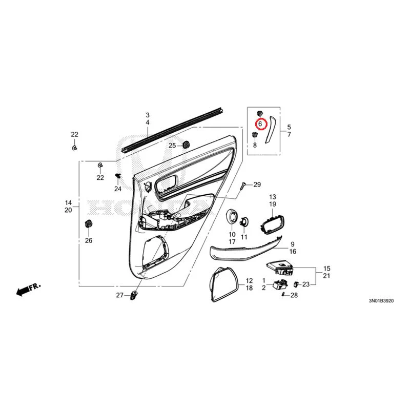 [NEW] JDM HONDA VEZEL e:HEV RV5 2025 Rear Door Lining GENUINE OEM - Image 7