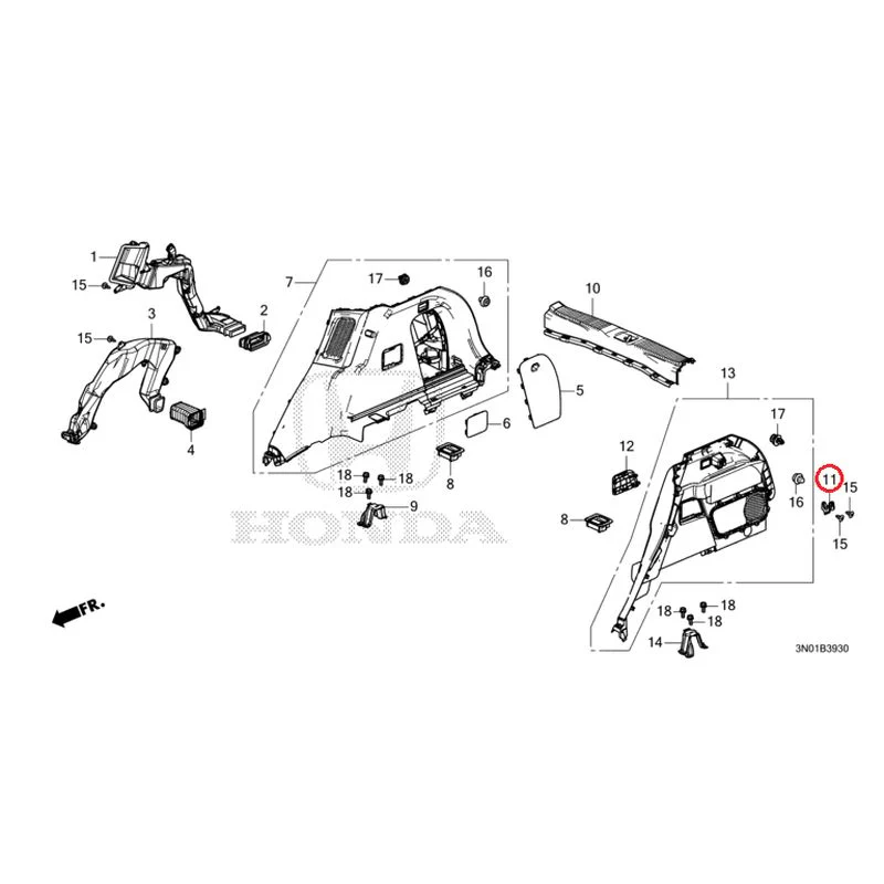 [NEW] JDM HONDA VEZEL e:HEV RV5 2025 Side Lining GENUINE OEM - Image 12