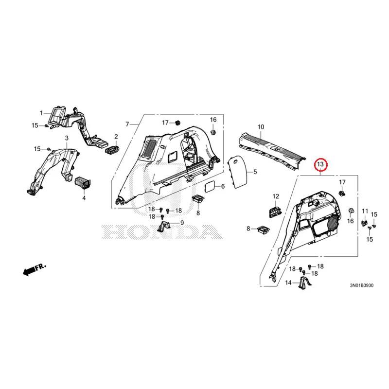 [NEW] JDM HONDA VEZEL e:HEV RV5 2025 Side Lining GENUINE OEM - Image 14