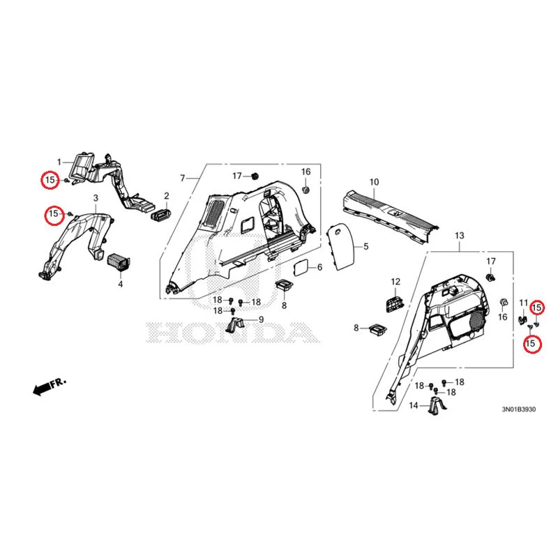 [NEW] JDM HONDA VEZEL e:HEV RV5 2025 Side Lining GENUINE OEM - Image 16