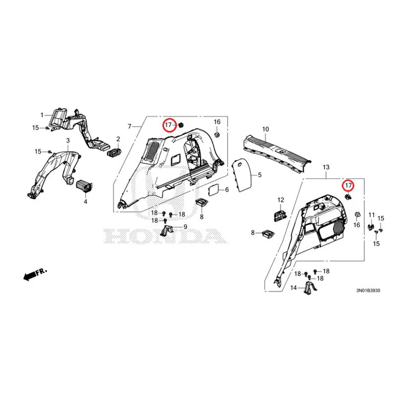 [NEW] JDM HONDA VEZEL e:HEV RV5 2025 Side Lining GENUINE OEM - Image 18