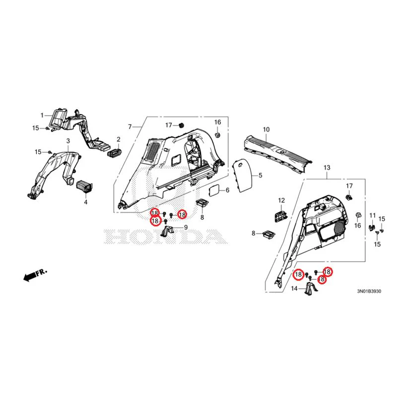 [NEW] JDM HONDA VEZEL e:HEV RV5 2025 Side Lining GENUINE OEM - Image 19