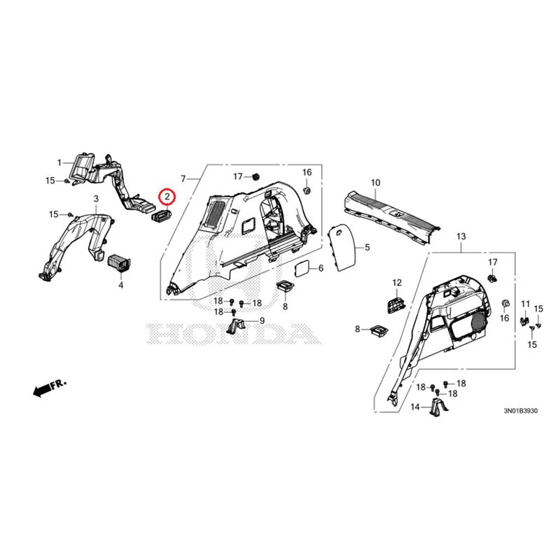 [NEW] JDM HONDA VEZEL e:HEV RV5 2025 Side Lining GENUINE OEM - Image 3
