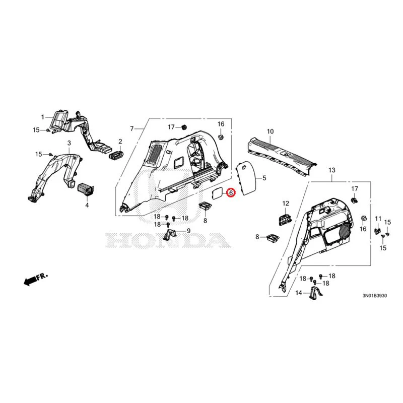 [NEW] JDM HONDA VEZEL e:HEV RV5 2025 Side Lining GENUINE OEM - Image 7