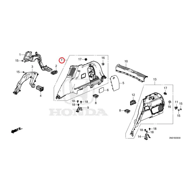 [NEW] JDM HONDA VEZEL e:HEV RV5 2025 Side Lining GENUINE OEM - Image 8