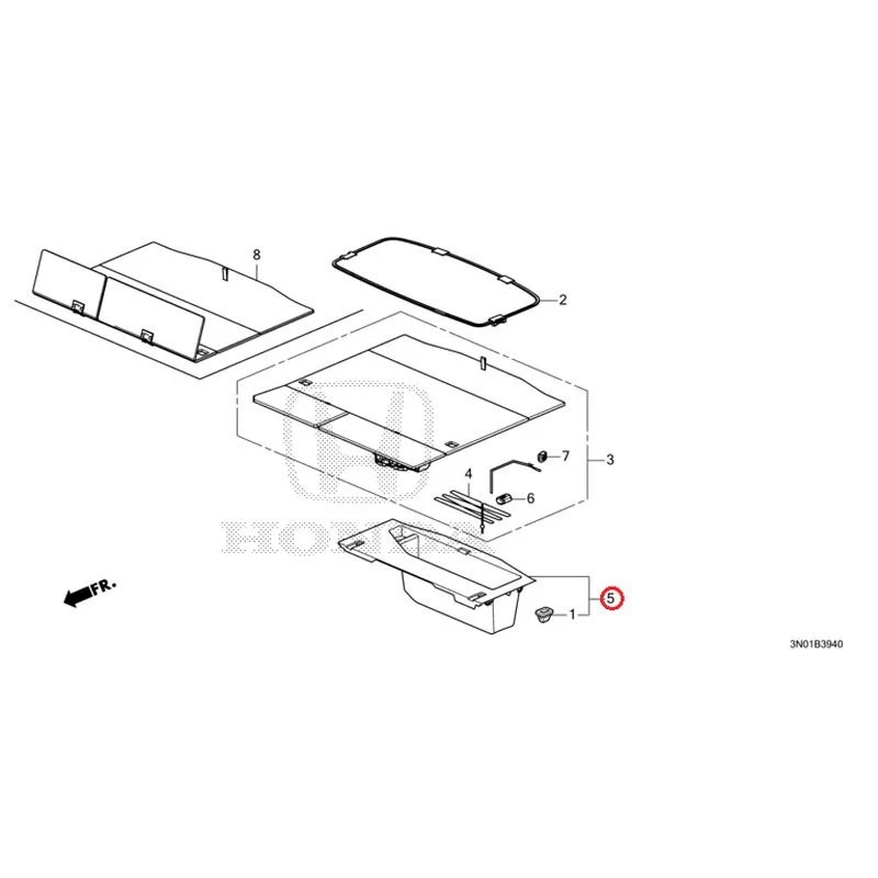 [NEW] JDM HONDA VEZEL e:HEV RV5 2025 Trunk under box GENUINE OEM - Image 4