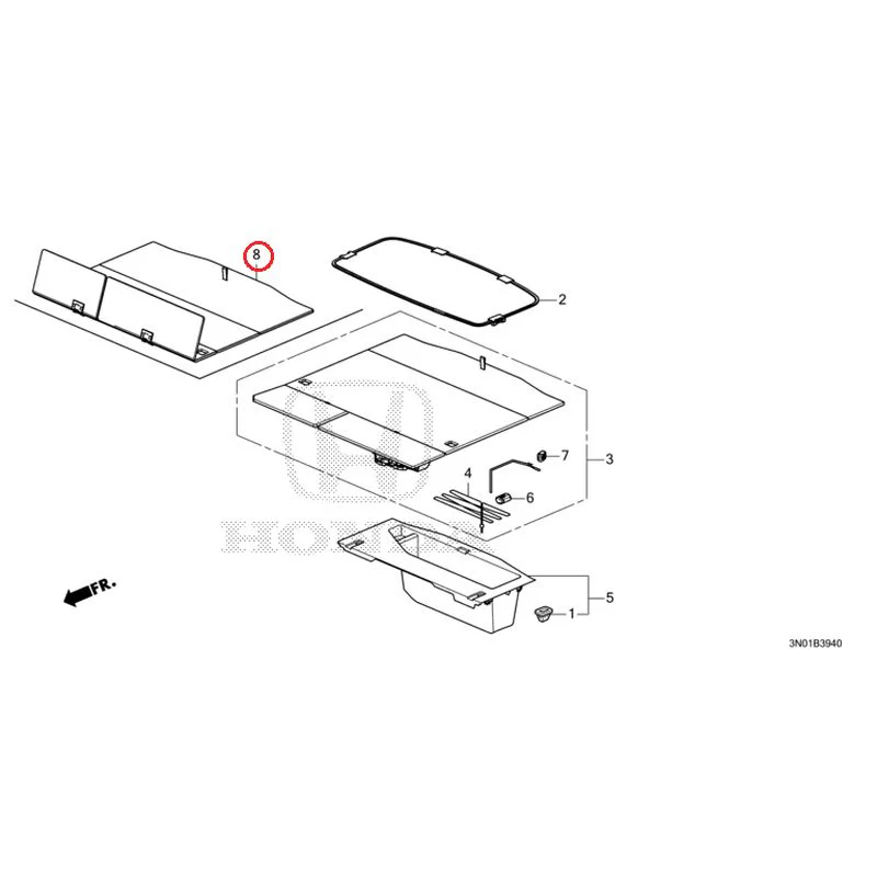 [NEW] JDM HONDA VEZEL e:HEV RV5 2025 Trunk under box GENUINE OEM - Image 5