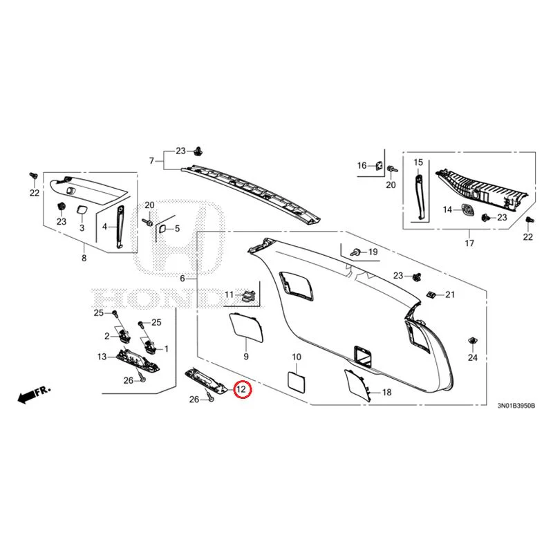 [NEW] JDM HONDA VEZEL e:HEV RV5 2025 Tailgate Lining GENUINE OEM - Image 13