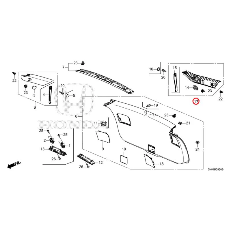 [NEW] JDM HONDA VEZEL e:HEV RV5 2025 Tailgate Lining GENUINE OEM - Image 18