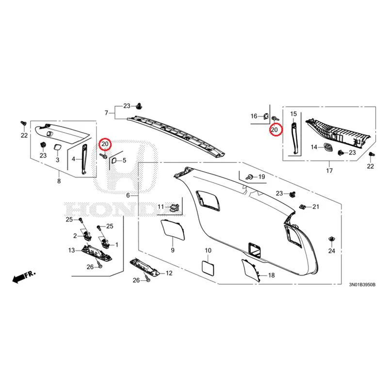 [NEW] JDM HONDA VEZEL e:HEV RV5 2025 Tailgate Lining GENUINE OEM - Image 21
