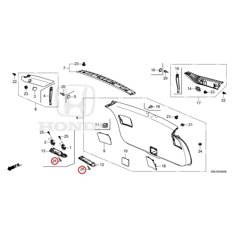 [NEW] JDM HONDA VEZEL e:HEV RV5 2025 Tailgate Lining GENUINE OEM - Image 26