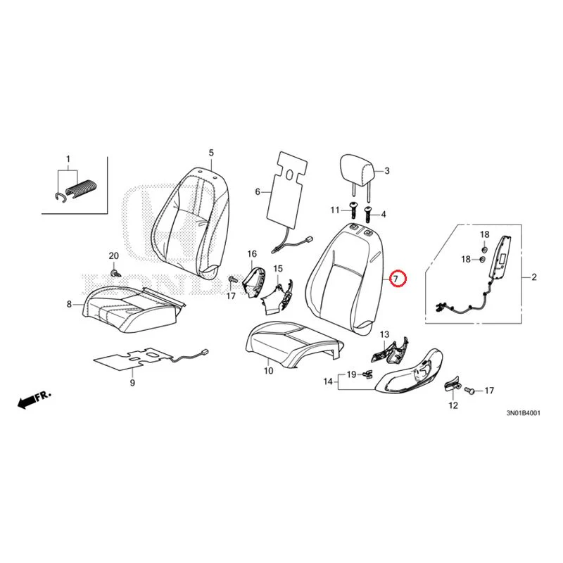 [NEW] JDM HONDA VEZEL e:HEV RV5 2025 Front Seat (Passenger Side) GENUINE OEM - Image 7