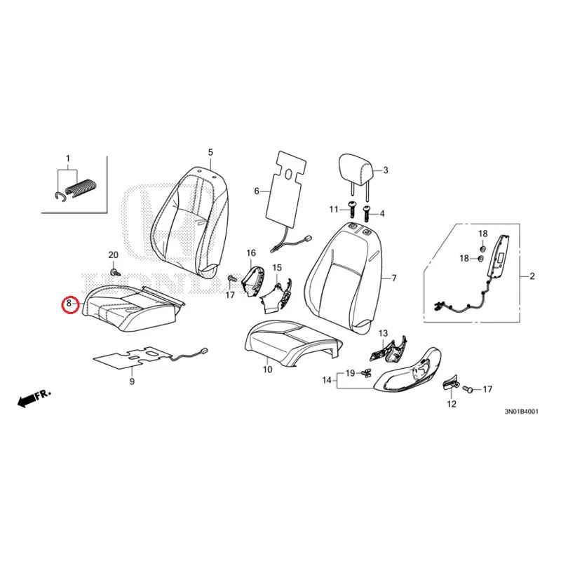 [NEW] JDM HONDA VEZEL e:HEV RV5 2025 Front Seat (Passenger Side) GENUINE OEM - Image 8