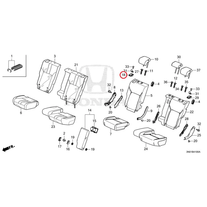 [NEW] JDM HONDA VEZEL e:HEV RV5 2025 Rear Seat GENUINE OEM - Image 19
