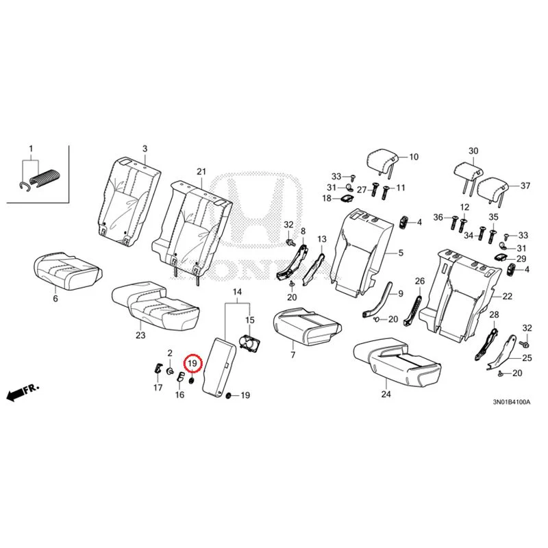 [NEW] JDM HONDA VEZEL e:HEV RV5 2025 Rear Seat GENUINE OEM - Image 20