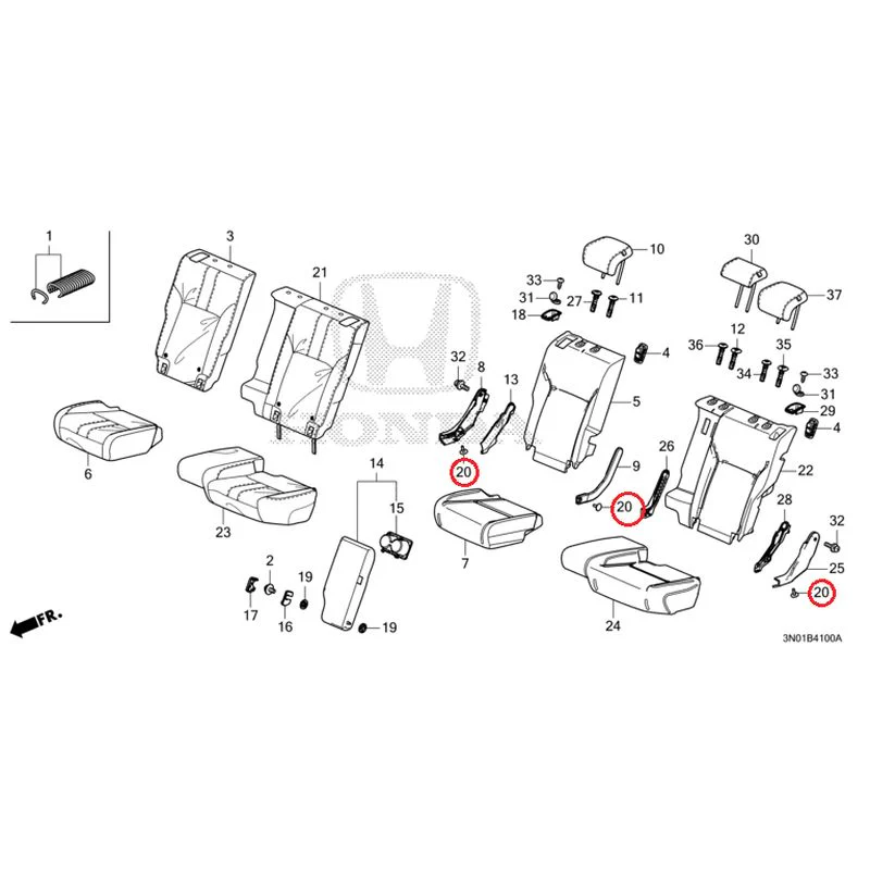 [NEW] JDM HONDA VEZEL e:HEV RV5 2025 Rear Seat GENUINE OEM - Image 21