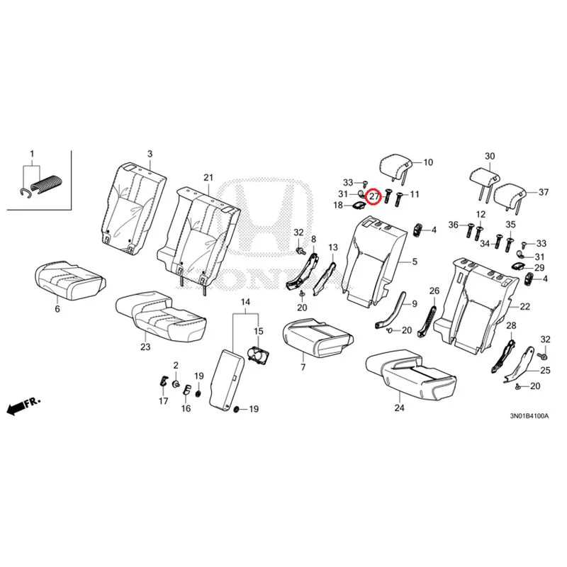 [NEW] JDM HONDA VEZEL e:HEV RV5 2025 Rear Seat GENUINE OEM - Image 28