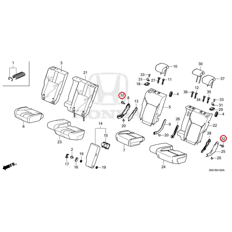 [NEW] JDM HONDA VEZEL e:HEV RV5 2025 Rear Seat GENUINE OEM - Image 33