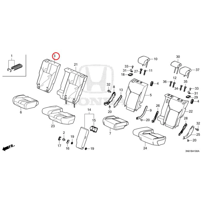 [NEW] JDM HONDA VEZEL e:HEV RV5 2025 Rear Seat GENUINE OEM - Image 4