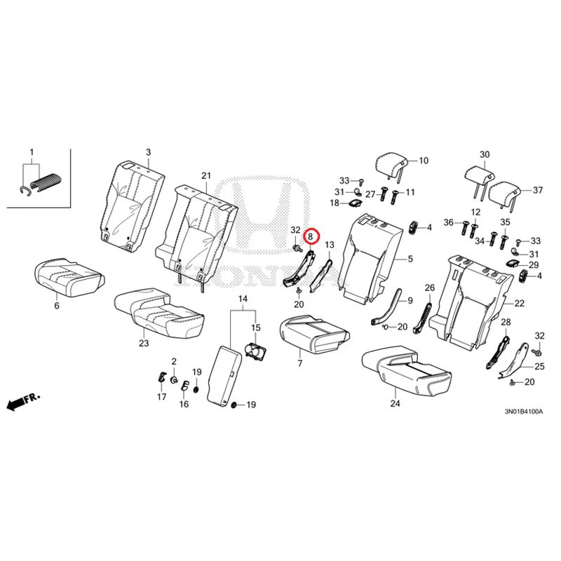[NEW] JDM HONDA VEZEL e:HEV RV5 2025 Rear Seat GENUINE OEM - Image 9