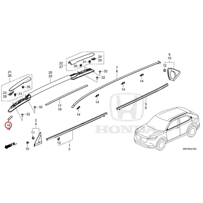 [NEW] JDM HONDA VEZEL e:HEV RV5 2025 Molding GENUINE OEM - Image 14