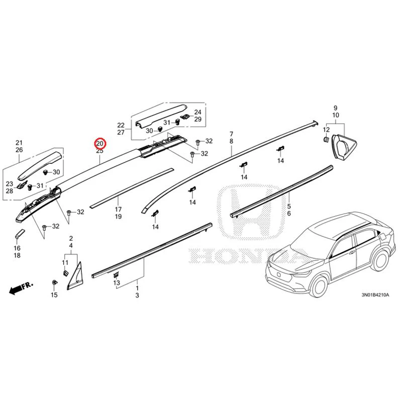 [NEW] JDM HONDA VEZEL e:HEV RV5 2025 Molding GENUINE OEM - Image 18