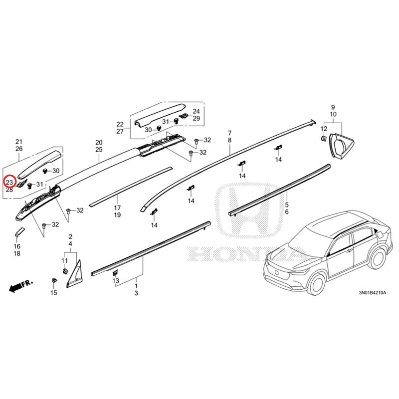 [NEW] JDM HONDA VEZEL e:HEV RV5 2025 Molding GENUINE OEM - Image 21