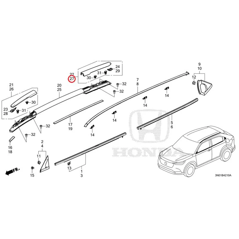 [NEW] JDM HONDA VEZEL e:HEV RV5 2025 Molding GENUINE OEM - Image 25