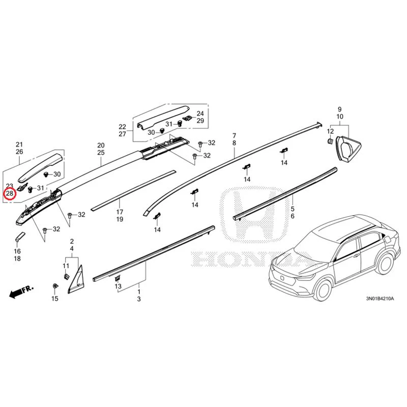 [NEW] JDM HONDA VEZEL e:HEV RV5 2025 Molding GENUINE OEM - Image 26