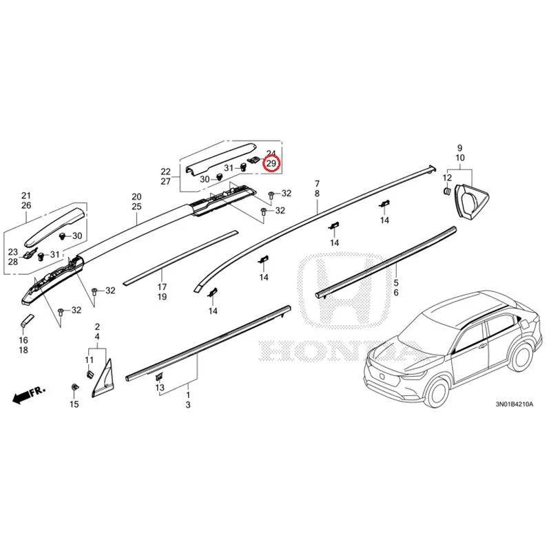 [NEW] JDM HONDA VEZEL e:HEV RV5 2025 Molding GENUINE OEM - Image 27