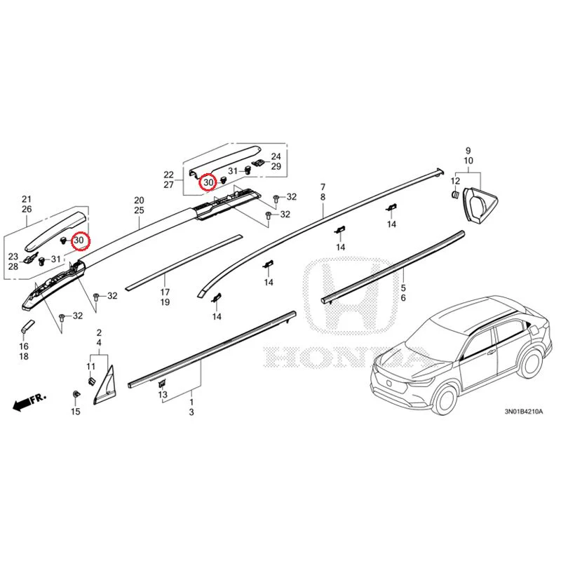 [NEW] JDM HONDA VEZEL e:HEV RV5 2025 Molding GENUINE OEM - Image 28