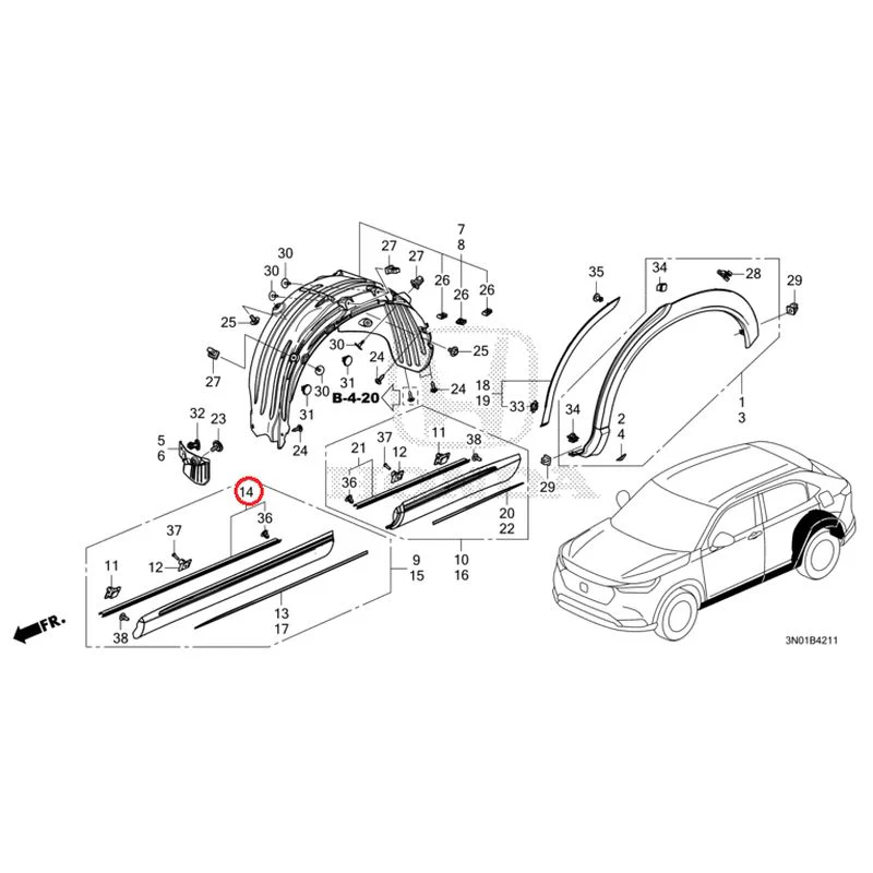 [NEW] JDM HONDA VEZEL e:HEV RV5 2025 Protectors GENUINE OEM - Image 12