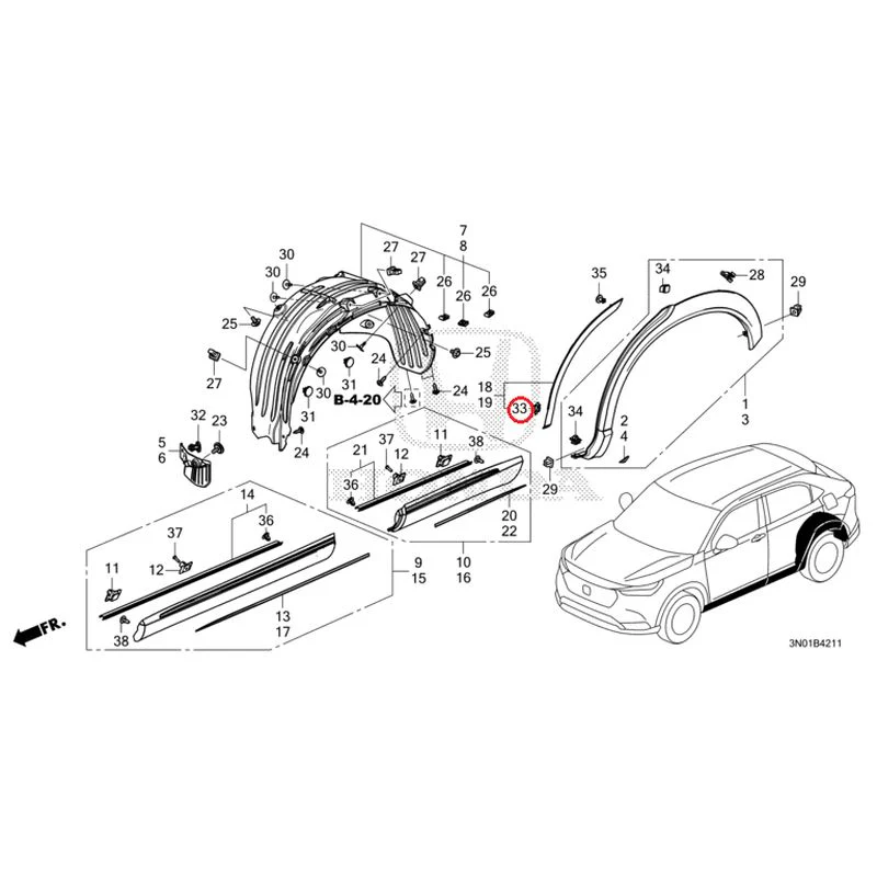 [NEW] JDM HONDA VEZEL e:HEV RV5 2025 Protectors GENUINE OEM - Image 28