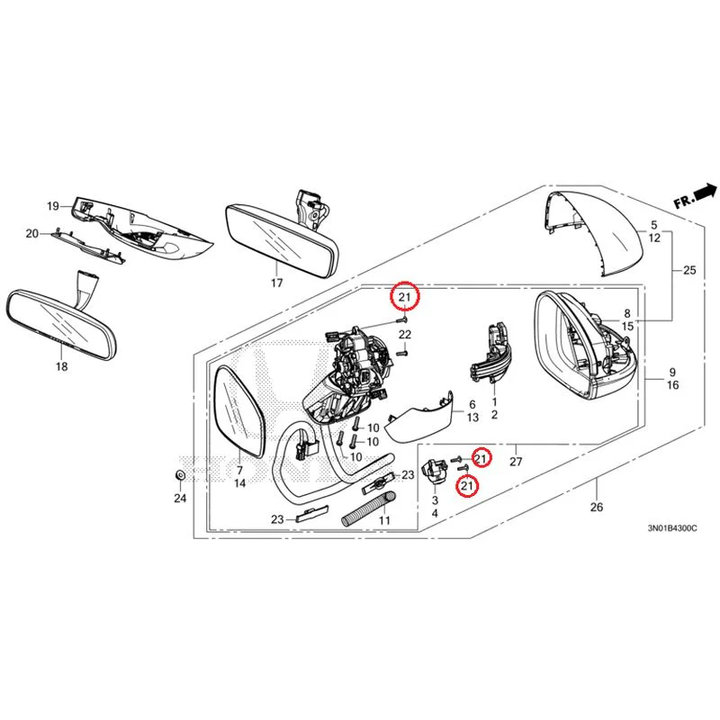 [NEW] JDM HONDA VEZEL e:HEV RV5 2025 Mirrors GENUINE OEM - Image 16