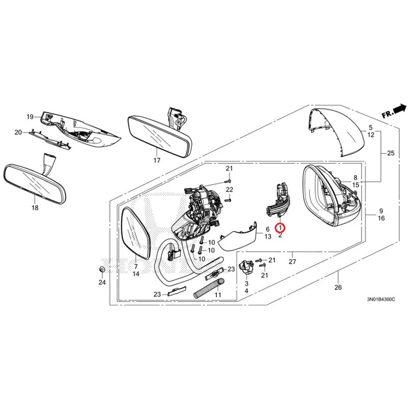 [NEW] JDM HONDA VEZEL e:HEV RV5 2025 Mirrors GENUINE OEM - Image 2