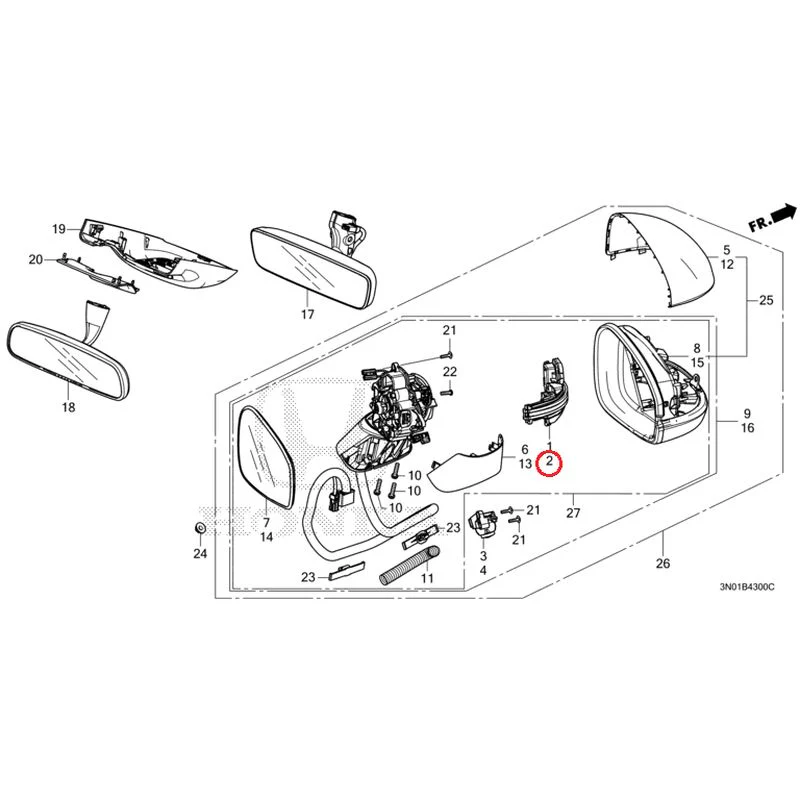 [NEW] JDM HONDA VEZEL e:HEV RV5 2025 Mirrors GENUINE OEM - Image 3