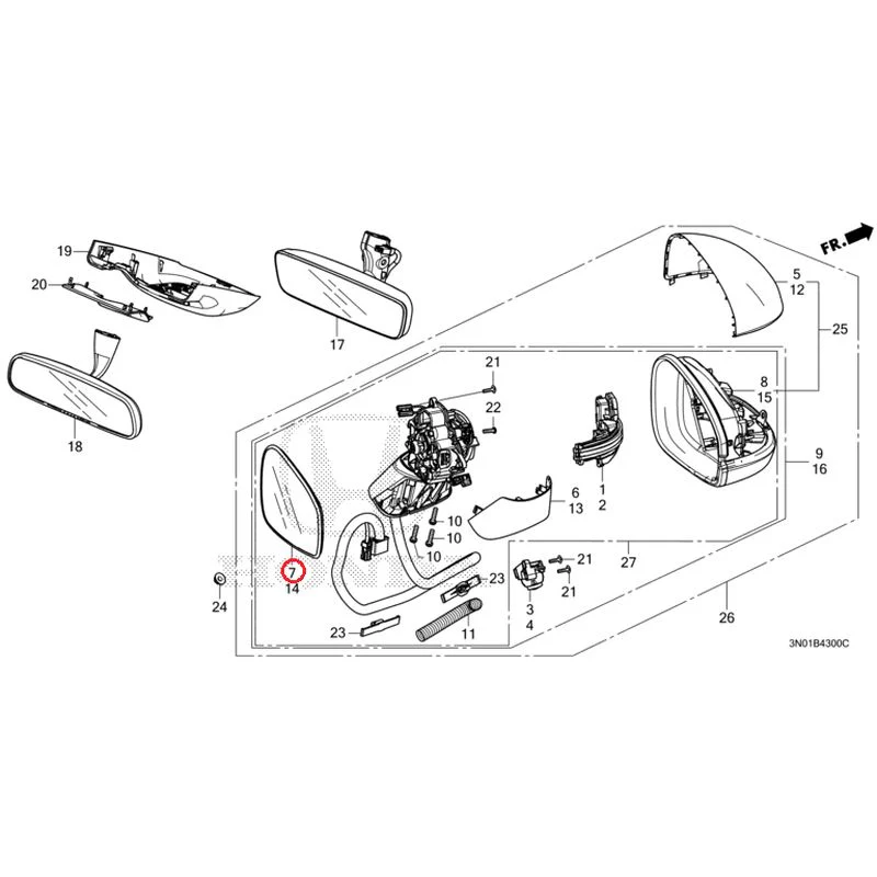 [NEW] JDM HONDA VEZEL e:HEV RV5 2025 Mirrors GENUINE OEM - Image 5