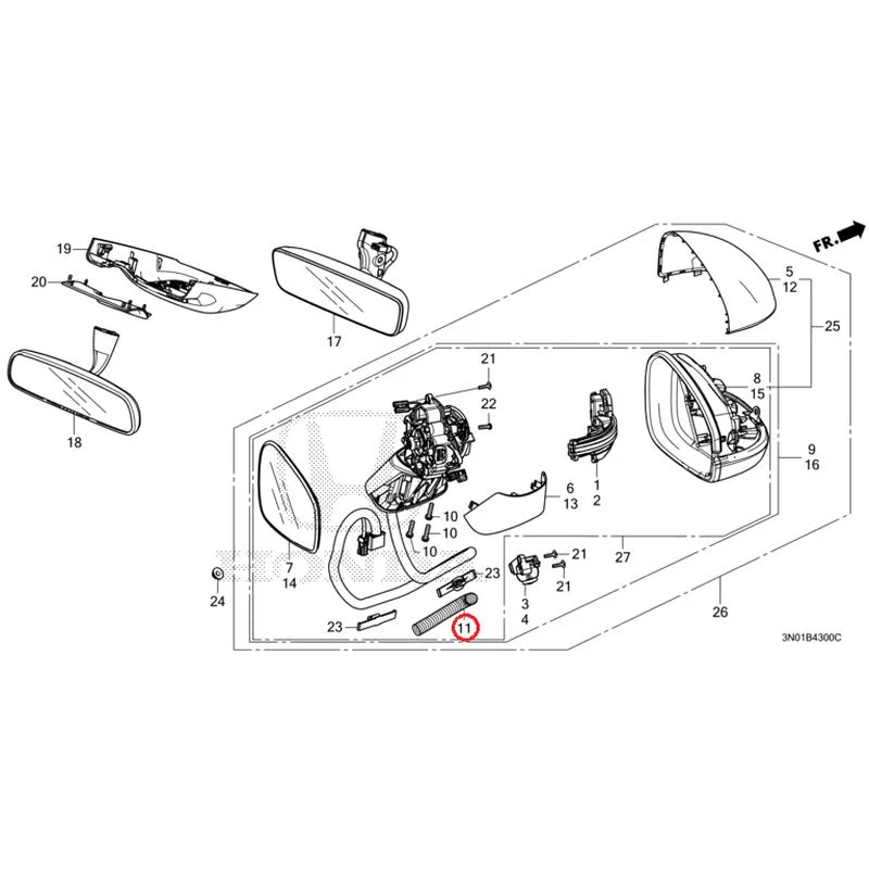 [NEW] JDM HONDA VEZEL e:HEV RV5 2025 Mirrors GENUINE OEM - Image 7