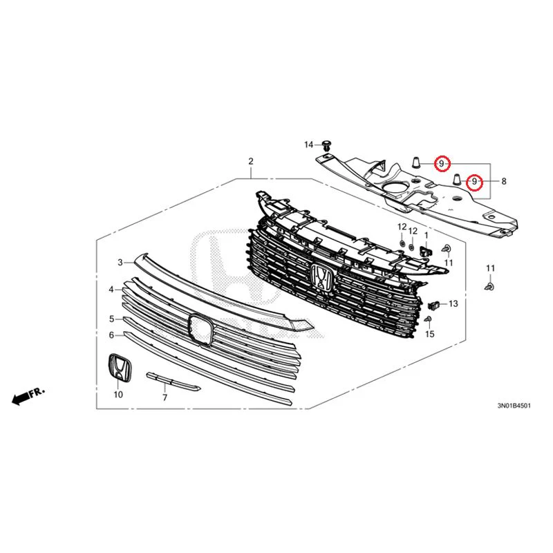 [NEW] JDM HONDA VEZEL e:HEV RV5 2025 Front Grill (2) GENUINE OEM - Image 24