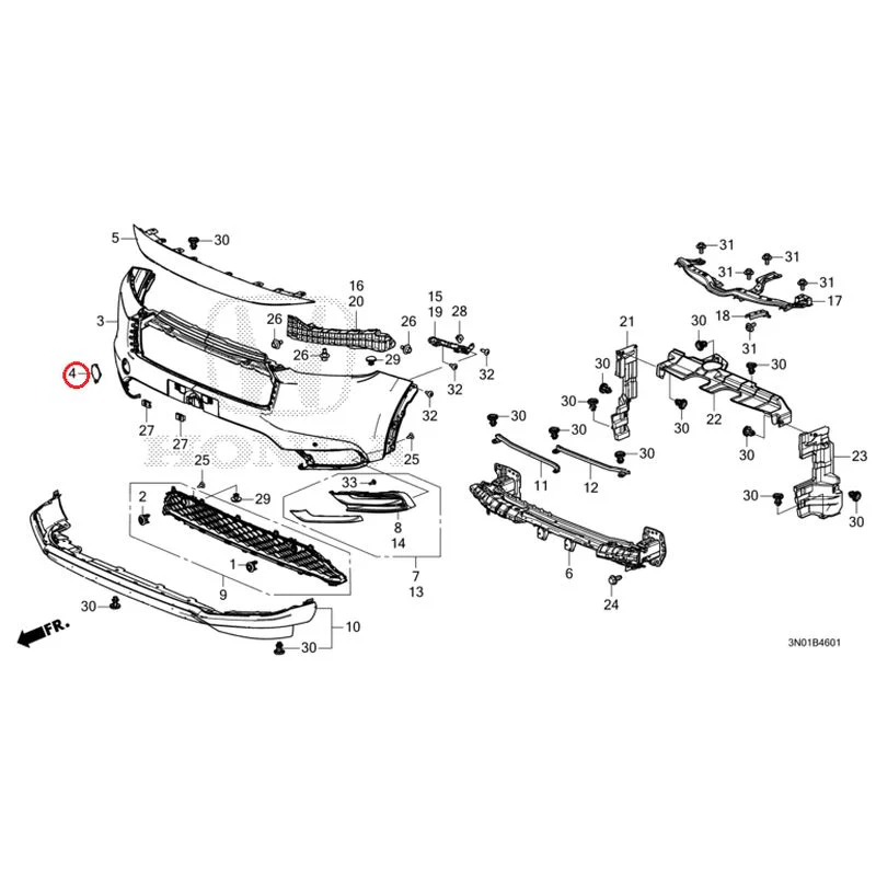 [NEW] JDM HONDA VEZEL e:HEV RV5 2025 Front Bumper (2) GENUINE OEM - Image 12