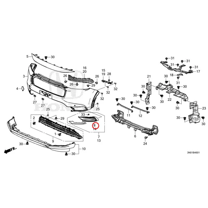 [NEW] JDM HONDA VEZEL e:HEV RV5 2025 Front Bumper (2) GENUINE OEM - Image 21