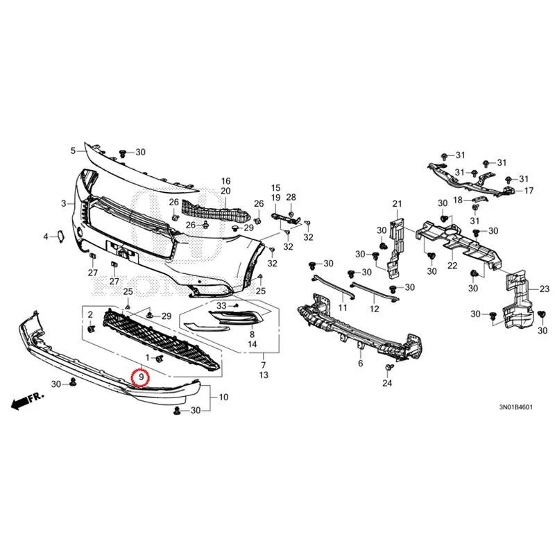 [NEW] JDM HONDA VEZEL e:HEV RV5 2025 Front Bumper (2) GENUINE OEM - Image 22